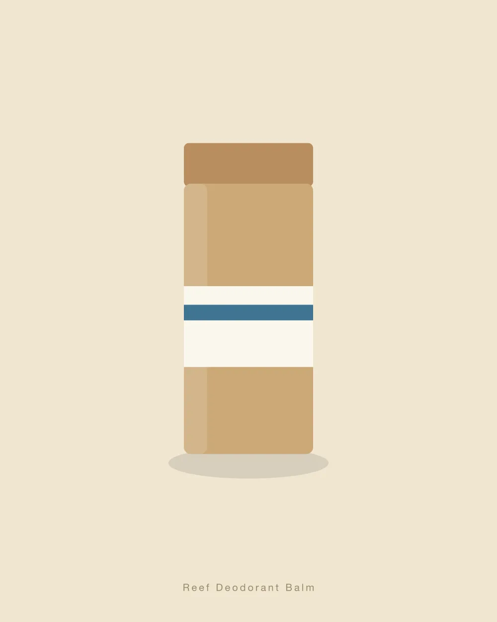 Aukai Reef Deodorant Balm in a bamboo push-up tube